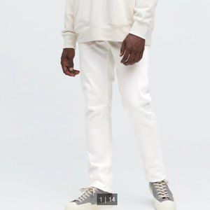 Uniqlo Men's White Slim Fit Jeans